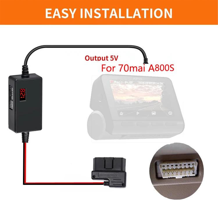 For 70mai OBD Hardwire Kit Power Cable Micro USB for 70mai 4K