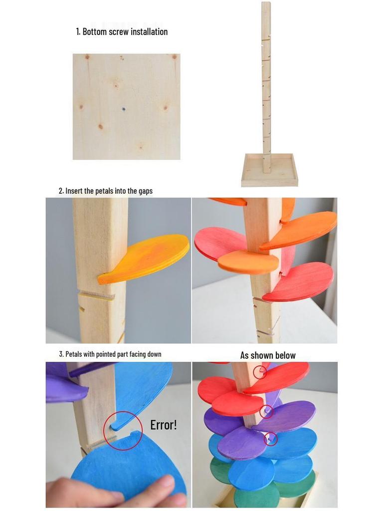 Kids' Colorful Rainbow Music Tree: Fun Assembly Game for Color Recognition and Early Education