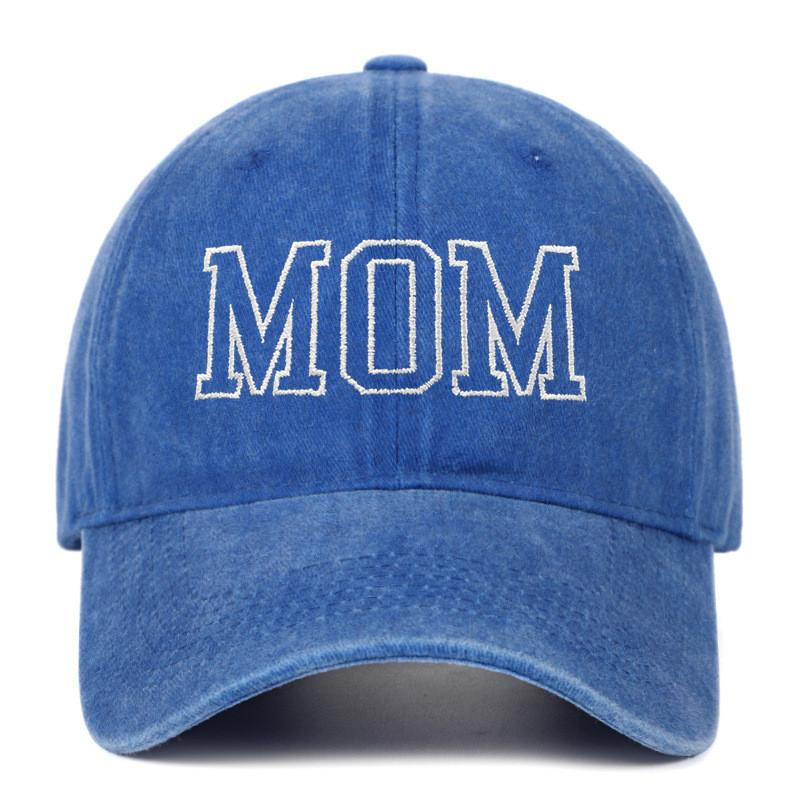 Dad Mom Embroidered Baseball Cap With Cotton Material For Summer Casual Style