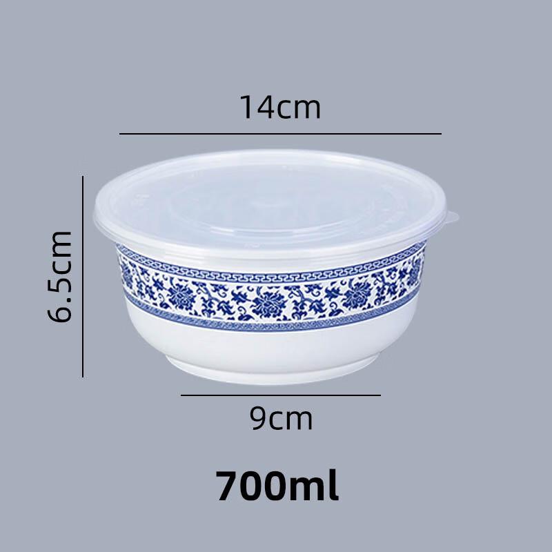 HUIHUADU Disposable Blue and White Porcelain Round Bowls