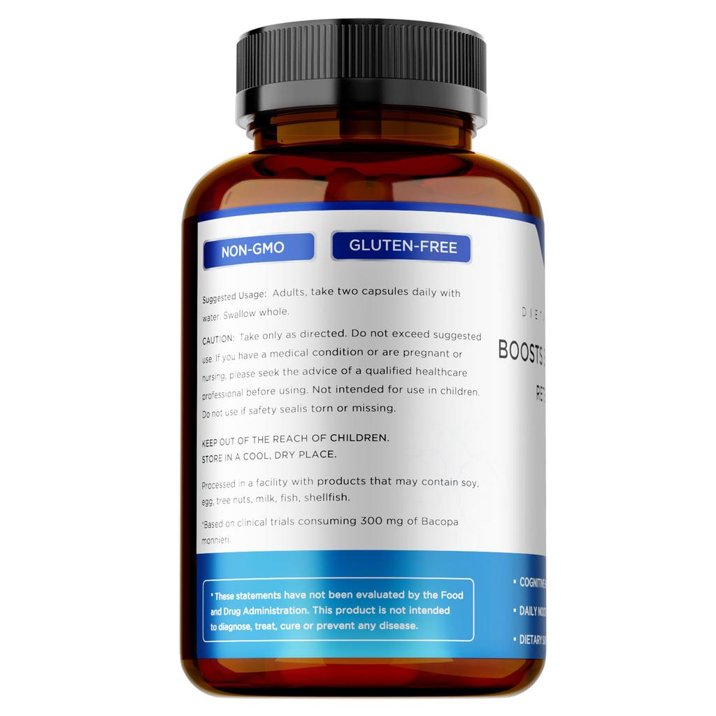 Contains Phosphatidylserine, Huperzine A, and Choline Extracts; Supports Memory and Brain Health.