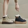 Plush snow boots women's 2025 winter new women's platform plush snow short boots non-slip warm high-top cotton shoes