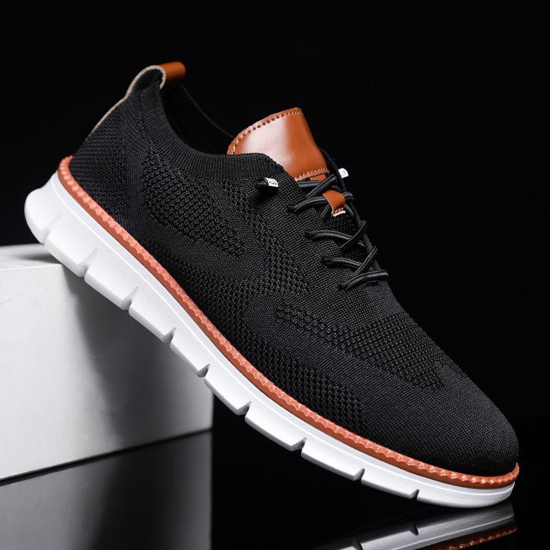 

Легкие слипоны из Flyknit для ходьбы - Дышащие, Повседневные, Мягкая подошва, Ажурный дизайн для весны. Size 39 чёрный