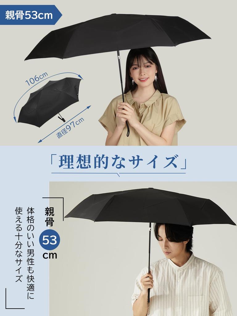 KIZAWA Folding Carbon Automatic Level 5 Water Includes Cover Umbrella, Shape-Resisting, Ultra-Lightweight Fiber, 195g, One-Touch Open/Close,