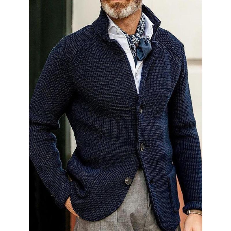 Men S Casual Turn Down Collar Long Sleeve Loose Fit Jacket