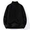 Autumn and Winter Men's Fashionable Semi-turtleneck Bottoming Sweater Men's Solid Color Versatile Warm Plush Thickened Sweater