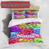 3pcs Duvet Cover Set (1*Duvet Cover + 2*Pillowcase, Without Core), Custom Name Care Bears Pattern Bedding Set, Home Bedroom Decor Gift