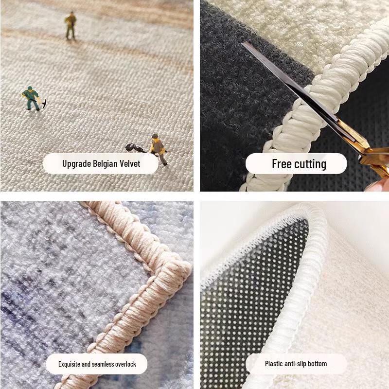 Japanese Minimalist Round Non-Slip Area Rug