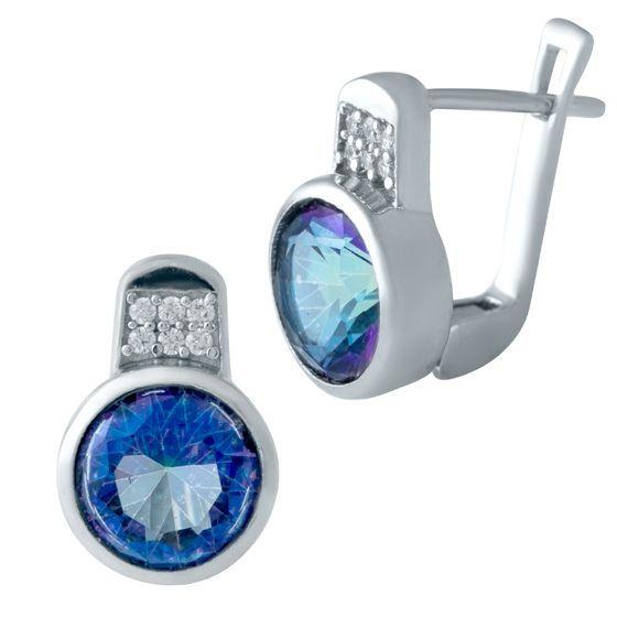 

Срібні сережки з топазом 2.65ct (1939482) різнокольорові кольору