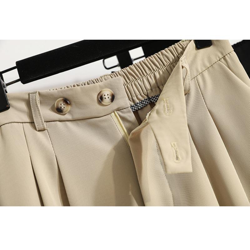 Dimanaf 2025 Été Style Femmes Shorts Pantalons Amples Taille Haute Basiques Pantalons Décontractés Féminins Solides