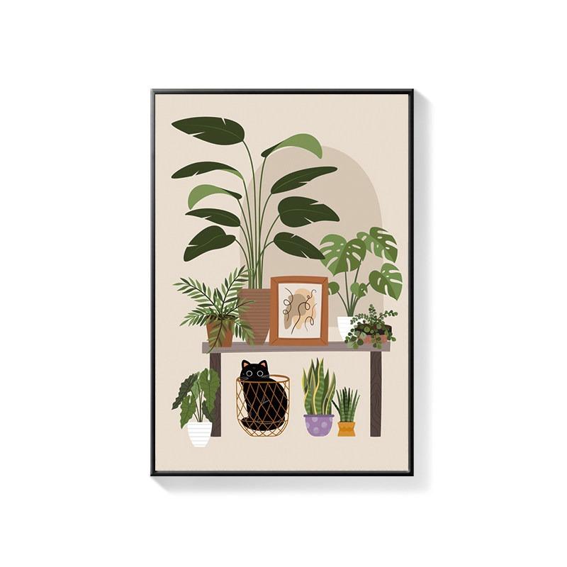 Bathroom Decorative Painting Cat American Retro Toilet Bathroom Canvas Painting Wall Art Poster for Modern Bathroom Home Decor