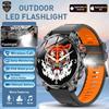New Men Military Outdoor 1000mAh Battery Smart Watch Flashlight IP68 Waterproof 1.7-Inch HD Bluetooth Call Smartwatch