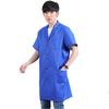 Unisex Dustproof Blue Workwear Robe with Printing & Embroidery