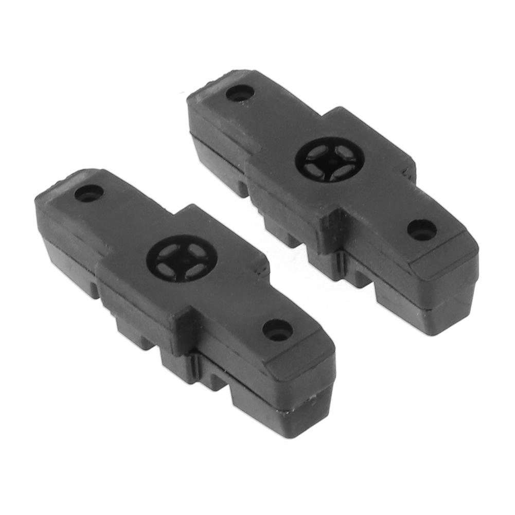 Rennrad-Bremsbeläge, 2 Stück, Schneeschwarz, Teile aus Gummi und Nylon, 2 x umweltfreundlich