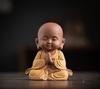 Ceramics Little monk Figurine small statue Creative home room office decorations Chinese specialty ornaments