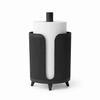 Black Paper Towel Stand with Legs and Kitchen Holder