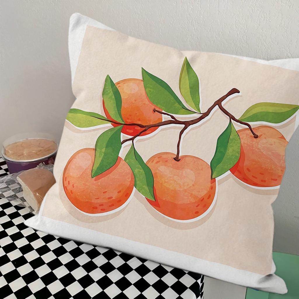 Fresh Fruit and Vegetable Digital Printing Pillowcase Sofa Living Room Cushion Cover Bedroom Bedside Natural Wind Pillow Cover