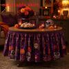 Dia De Los Muertos Table Skirt Mexican Skull Pattern Polyester Party Decor For Events