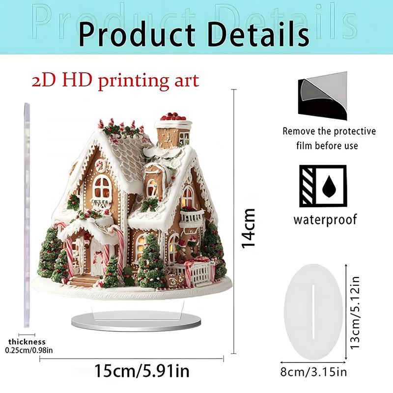 

2025 New Scene Xmas Table Centerpiece Accessory 2D Flat Acrylic For Home Office Decoration Party Ornment