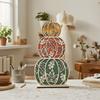 Fall Wooden Table Signs with Led Light r Autumn Thanksgiving Tiered Tray Decors Tabletop Centerpieces Pumpkin Block Sign