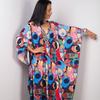 Polyester Print Loose Knit Robe - Casual Beach Bikini Cover-Up (44 Colors)