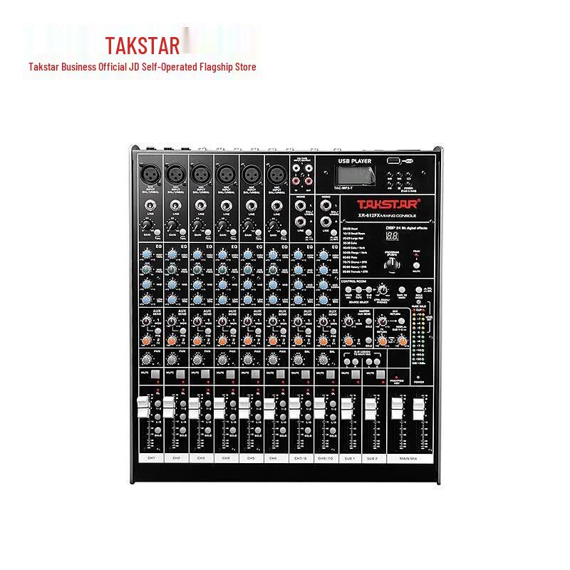 TAKSTAR XR-612FX 12-Channel Analog Mixing Console (Non-Bluetooth)