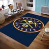 Denver Nuggets Logo with Mountain Motif Non-slip Rug Suitable for Living Room and Bedroom Sofas