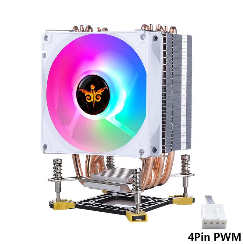 6-Copper Tube CPU Cooler, 9cm Single Tower, Silent PWM, Compatible with 1851, 1200, 115X, 1700 Intel Motherboards.