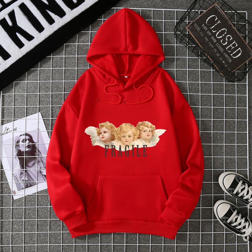 New trendy brand women's clothing printing fashion personality street loose hooded sweater women