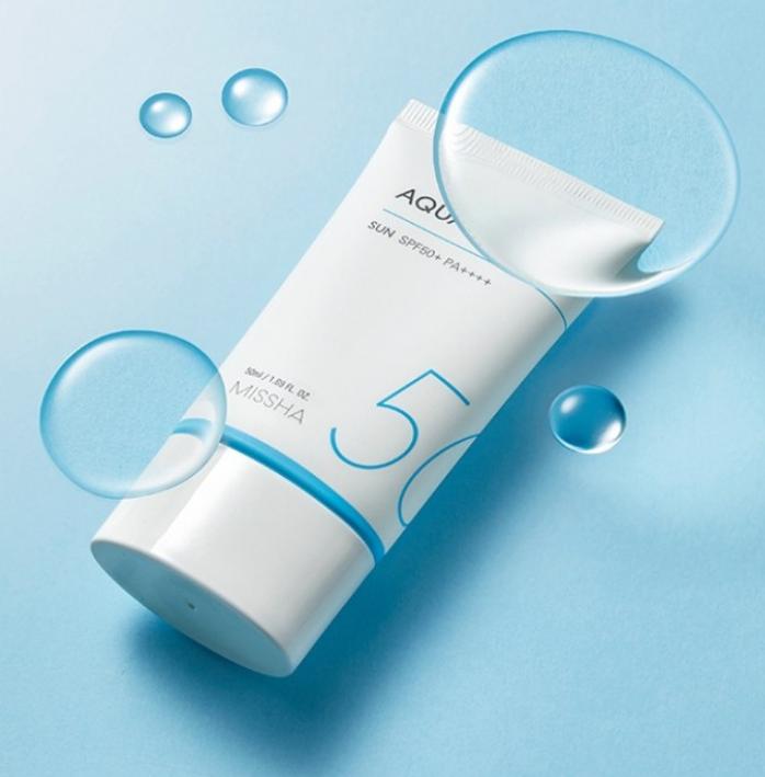 MISSHA All Around Safe Block Aqua Sun Gel SPF50+ PA++++, 50ml | Lightweight & Hydrating Sunscreen