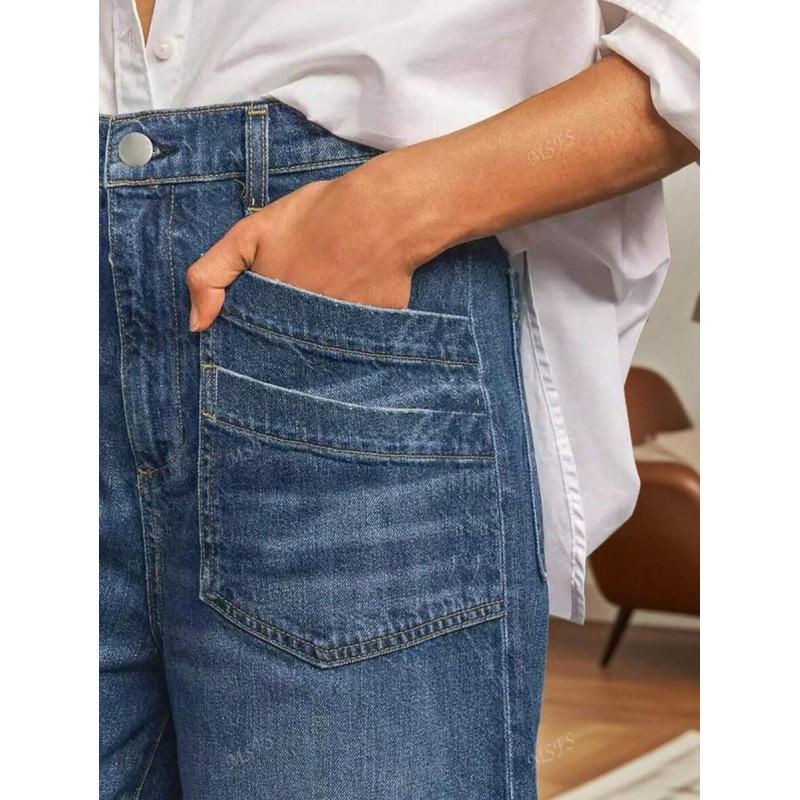 Q 92322 Plus Size Wide Leg Cross-Border Jeans