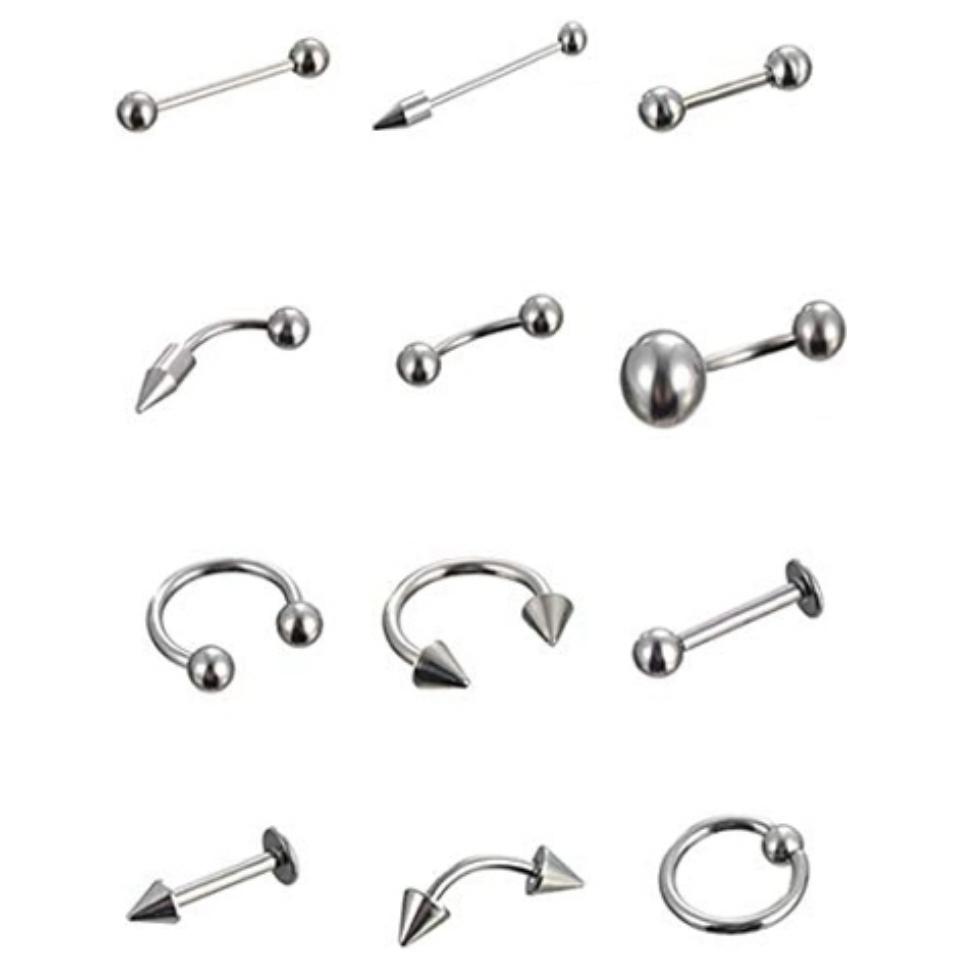 

Стильный пирсинг уха, брови, носа, губы, нержавеющая сталь, набор украшений для тела для женщин и мужчин