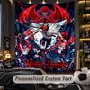 Personalized Wall Tapestry,Chainsaw Man Custom Printed Name, Fabric Wall Art For Indoor Room Backdrop