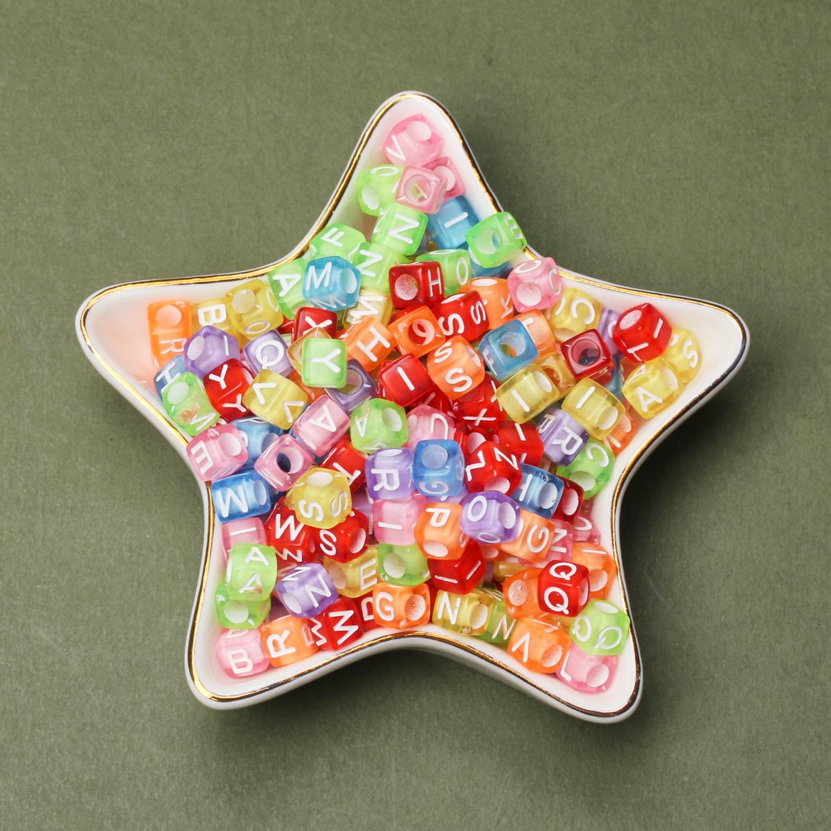 

80 шт 6 мм Кубик Квадрат Буква Акриловая Свободная Бусина для Изготовления Ювелирных Изделий DIY Браслет Шармы Аксессуары Материалы Ручной Работы