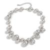 European-American Punk Choker: Oversized Bead, Imitation Pearl Necklace for Women.