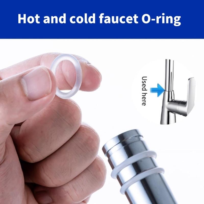 Food Grade Silicone Gasket Assortment Kits Flat Hose O-Rings Sealing Gasket  for Seal Plumbing Faucet Hose Enduring