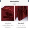 Red Elegant Women's Suit Set: Chic Waist-Slimming Shirt & Midi Skirt for Spring/Autumn 2025.