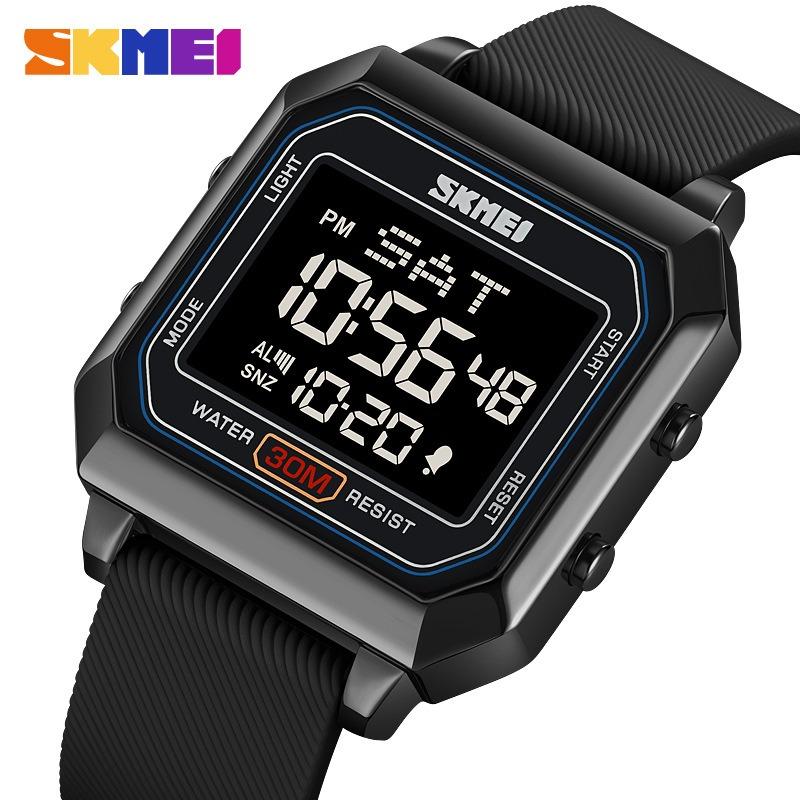 Watch Men's Sports Waterproof Screen Square Personalized Multifunctional Student Electronic Watch