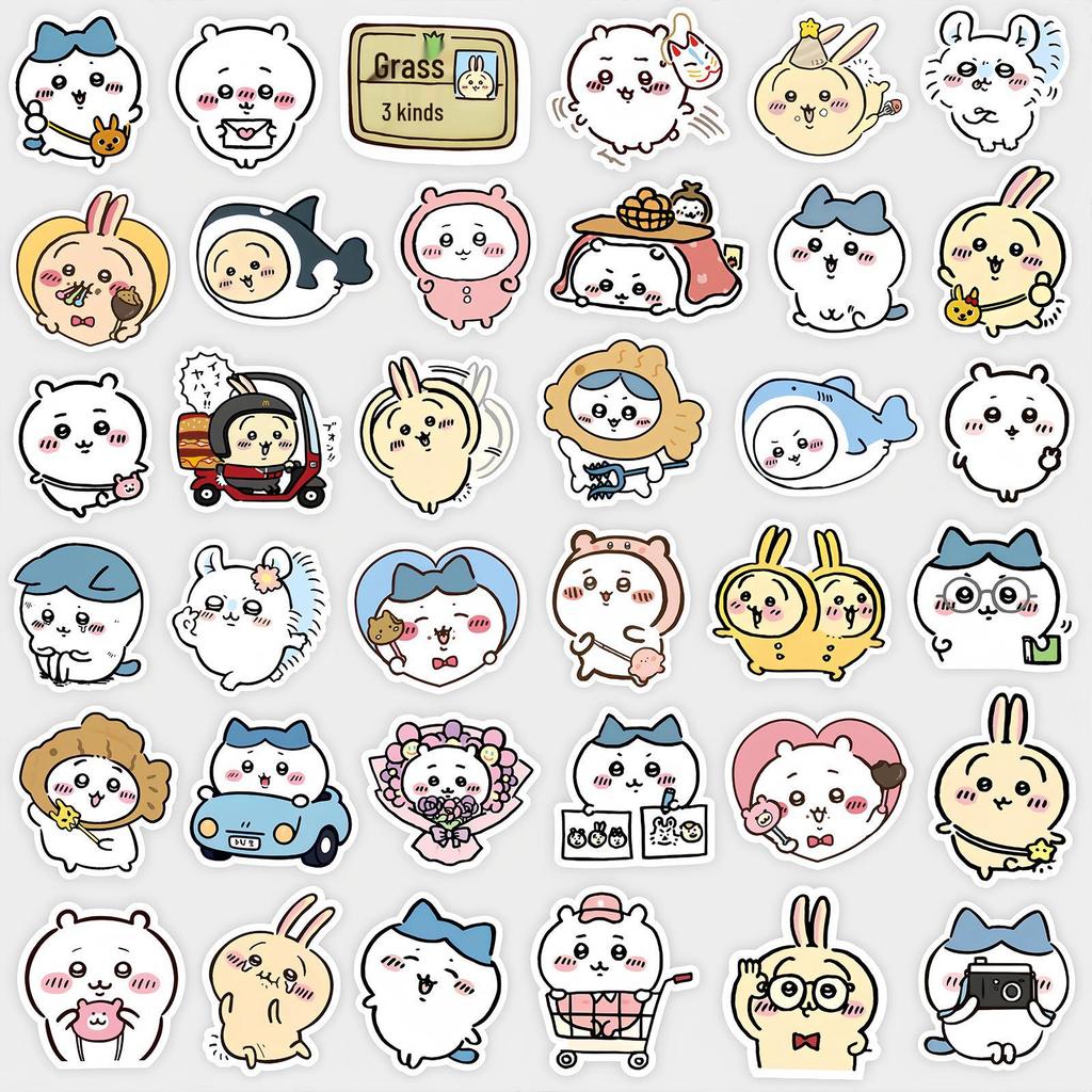 100 Chiikawa Cartoon Stickers: Cute, Waterproof Decals for Phones, Cases, and Computers