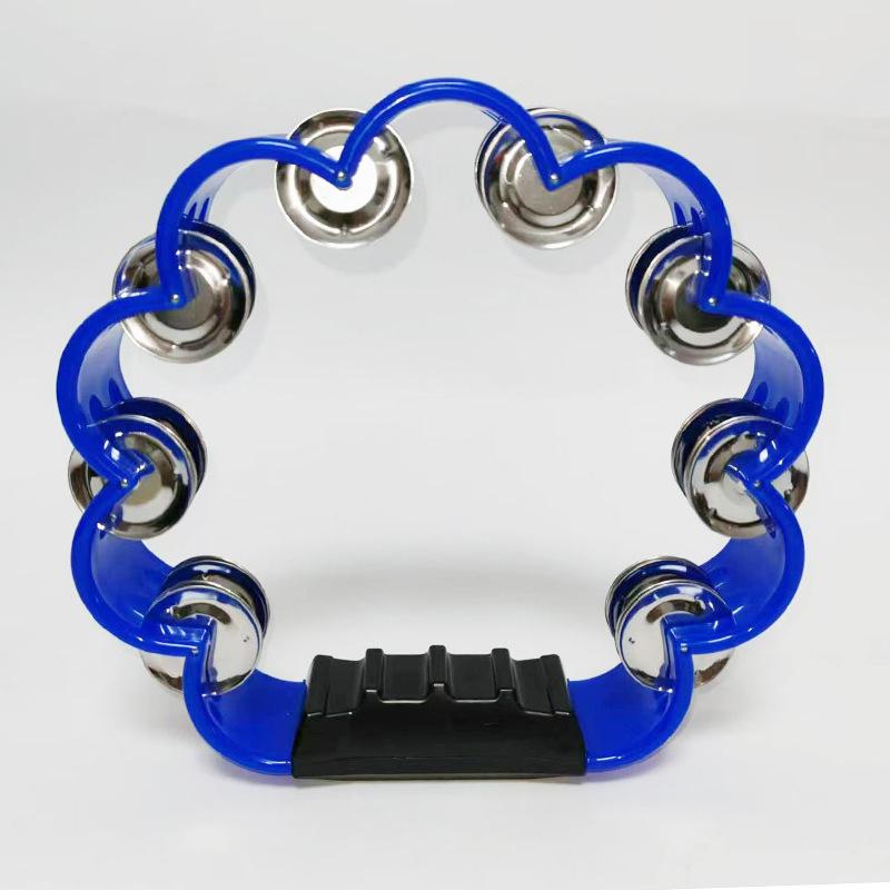 Jingle Tambourine 1Pcs Petal Shaped Percussion Handheld Instrument For Adults School Music Class Family Party