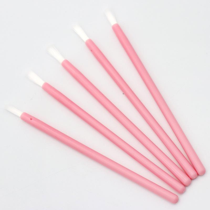 50-Pack Disposable Nylon Bristle Lip Brushes: Portable, Multifunctional Makeup Tools