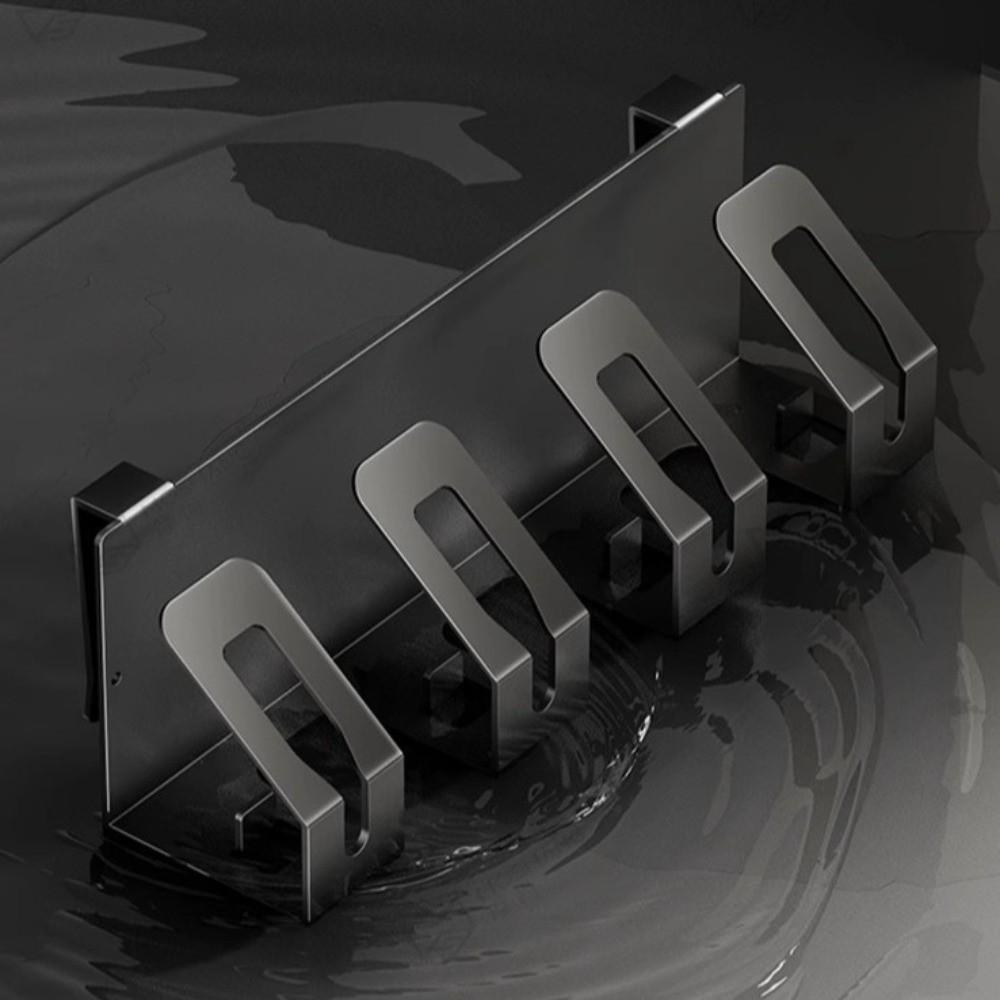 Non-Perforated Drain Mouthwash Cup Rack Wall-Mounted Washstand Rack  Bathroom Accessories