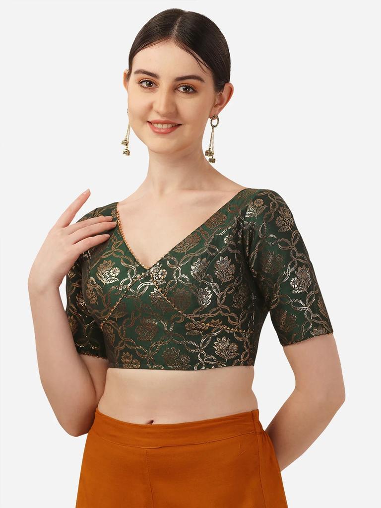 Indian Wedding Party Wear Designer Blouse Beautiful Women's Stitched Choli Dress