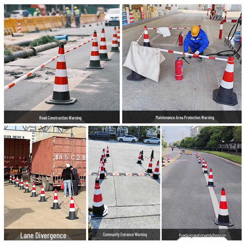 75cm Reflective Rubber Traffic Cone