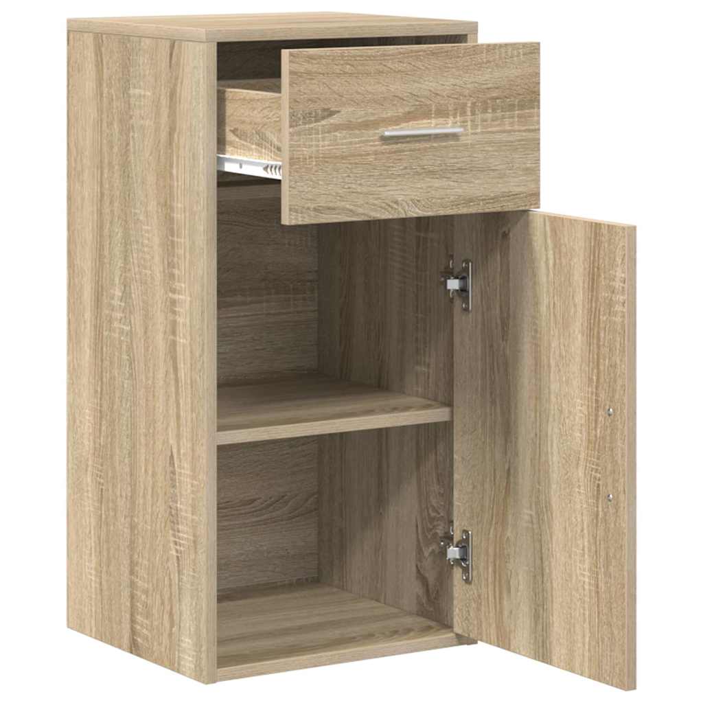 Sideboard with Drawers Sonoma Oak 38 x 34 x 75 cm