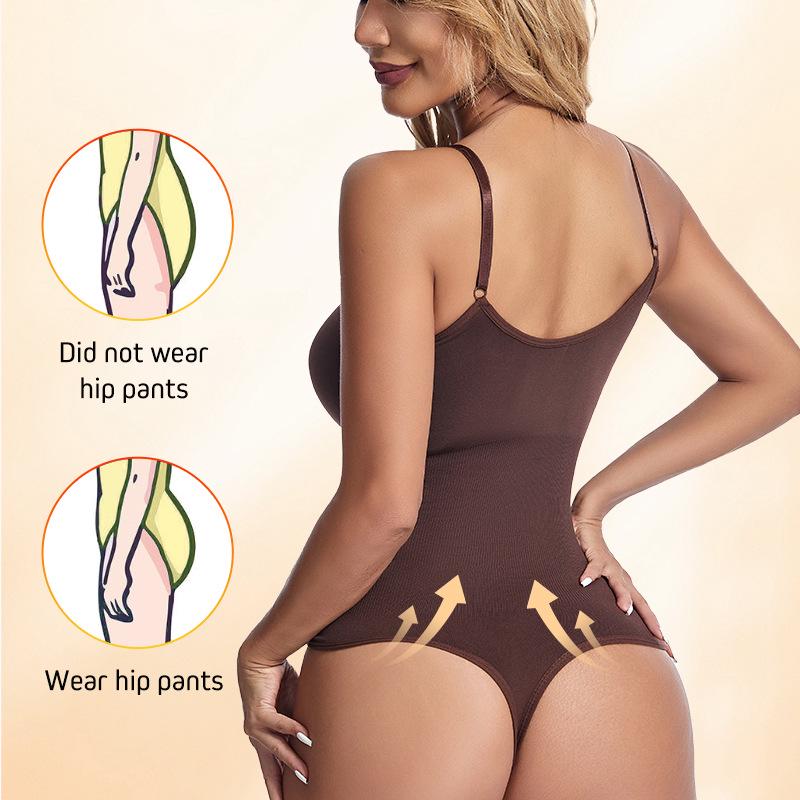 Damen Bodyformer nach der Geburt Taillenformer Tanga mit Spaghettiträgern