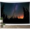 Tapestry Forest Night Landscape Starry Sky