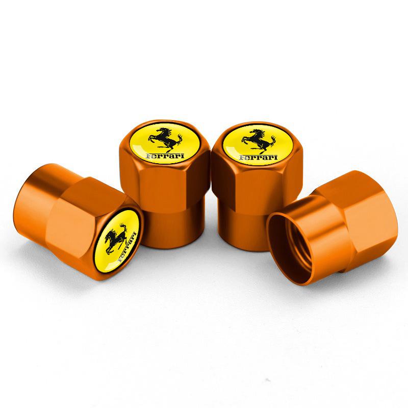 For Ferrari550 Barchetta Pininfarina 575 GTZ 612 Scaglietti Monza SP1 Monza SP2 Daytona SP3 Car Wheel Tire Valve Caps Stem Cover