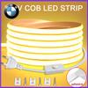 220V Açma/Kapama Anahtarlı Led Şerit Su Geçirmez COB LED Şerit 220V Oda Yatak Odası Mutfak Dış Mekan Bahçe Aydınlatması için Esnek Şerit