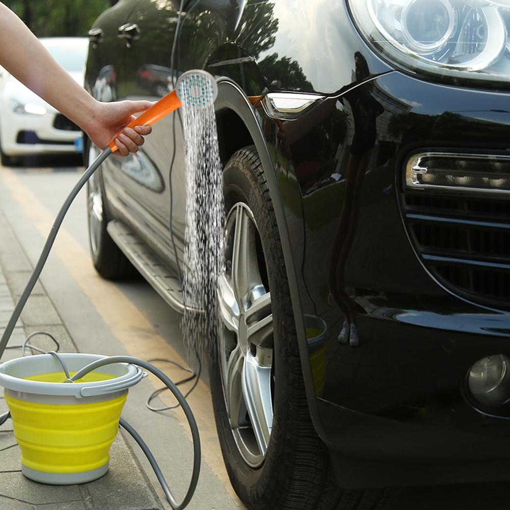 Tragbare Dusche für Camping Wiederaufladbare Camping-Duschpumpe Elektrischer Outdoor-Duschkopf für Camping Wandern Reisen